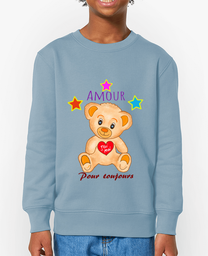 Sweat-shirt enfant Petit ourson doudou Par  Bief Designs.