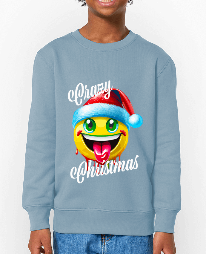 Sweat-shirt enfant Emoji Noël tire la langue. Crazy Christmas Par  Featheart