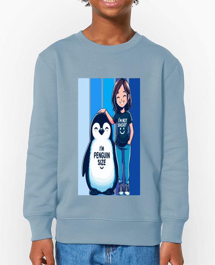 Sweat-shirt enfant I'm not short i'm penguin size Par  Sam boutique 79