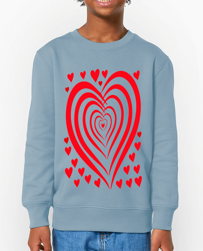Sweat-shirt enfant COEUR ROUGE NAISSANCE BEBE MOTIF SAINT VALENTIN AMOUR Par  LIAMRIVIERART