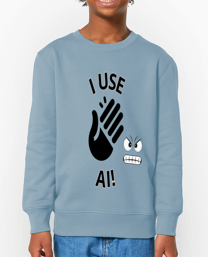 Sweat-shirt enfant INTELLIGENCE ARTIFICIELLE MOTIF NOIR ET BLANC Par  LIAMRIVIERART