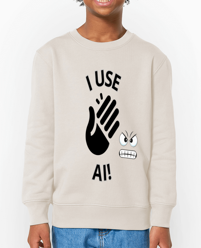 Sweat-shirt enfant INTELLIGENCE ARTIFICIELLE MOTIF NOIR ET BLANC Par  LIAMRIVIERART