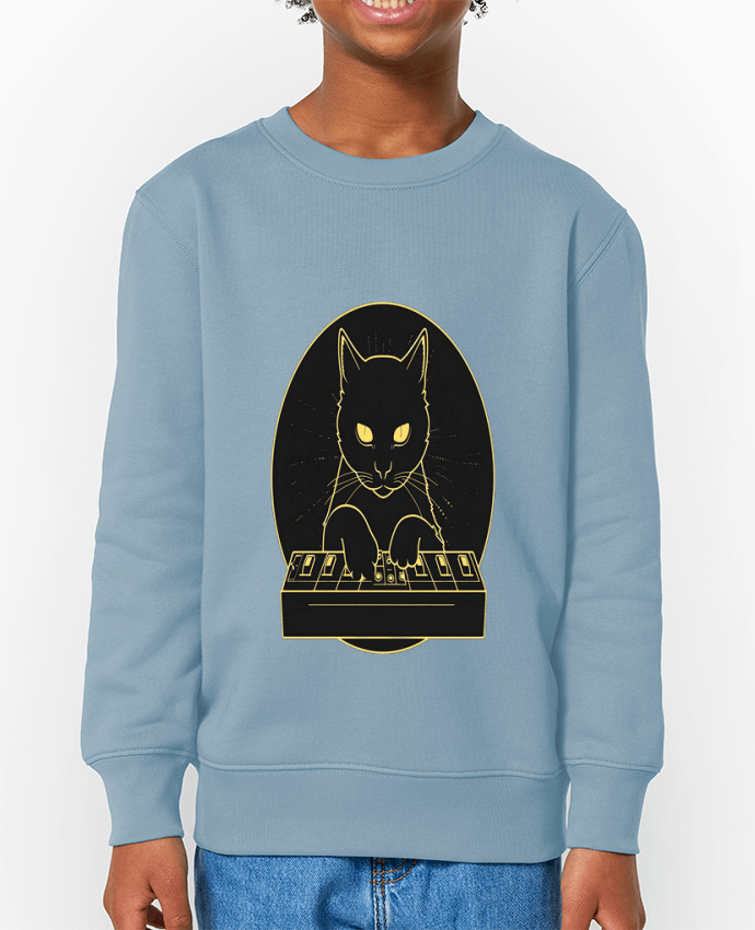 Sweat-shirt enfant BLACK SYNTH CAT 2 Par  PhilK