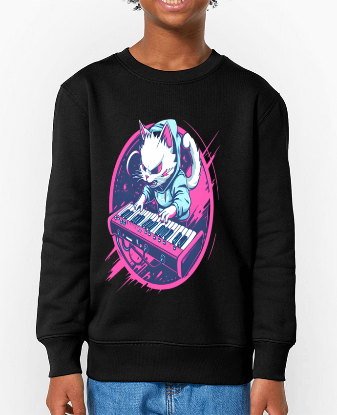 Sweat-shirt enfant SYNTH CAT ELECTRO-POP Par  PhilK