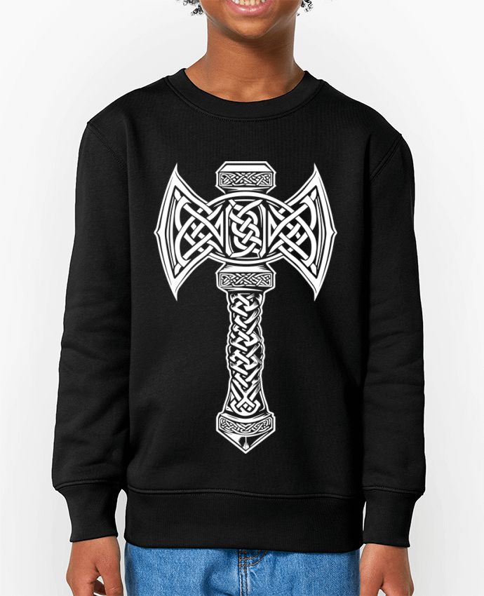 Sweat-shirt enfant Mjöllnir symbole viking Par  KronoArt