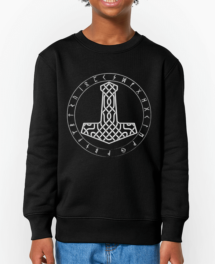 Sweat-shirt enfant Mjöllnir symbole viking Par  KronoArt