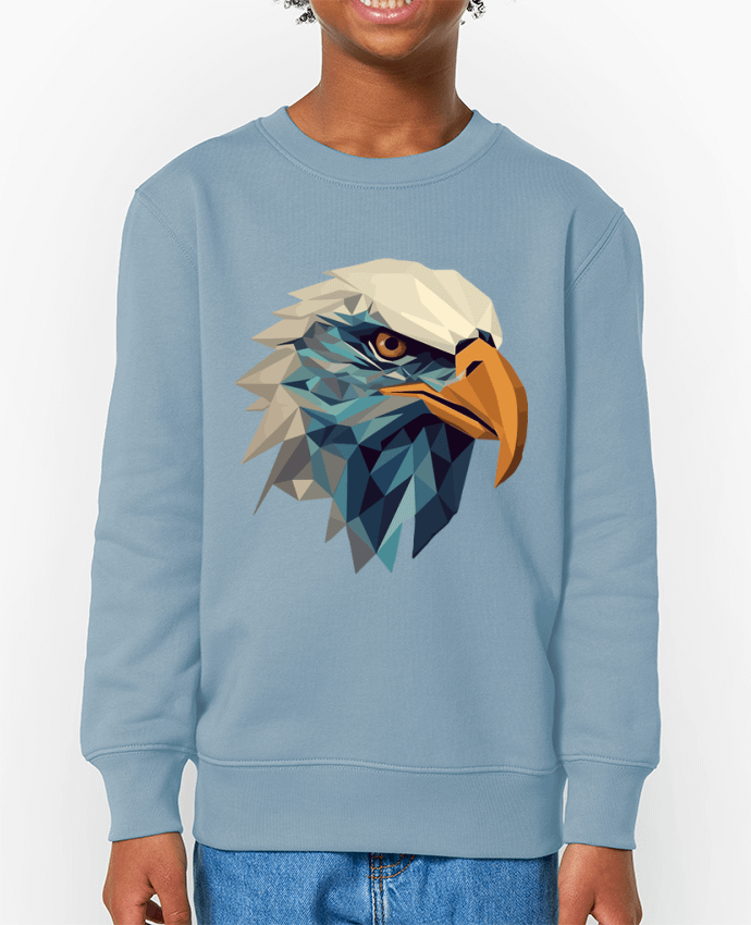Sweat-shirt enfant Aigle stylisé, géométrique Par  KronoArt
