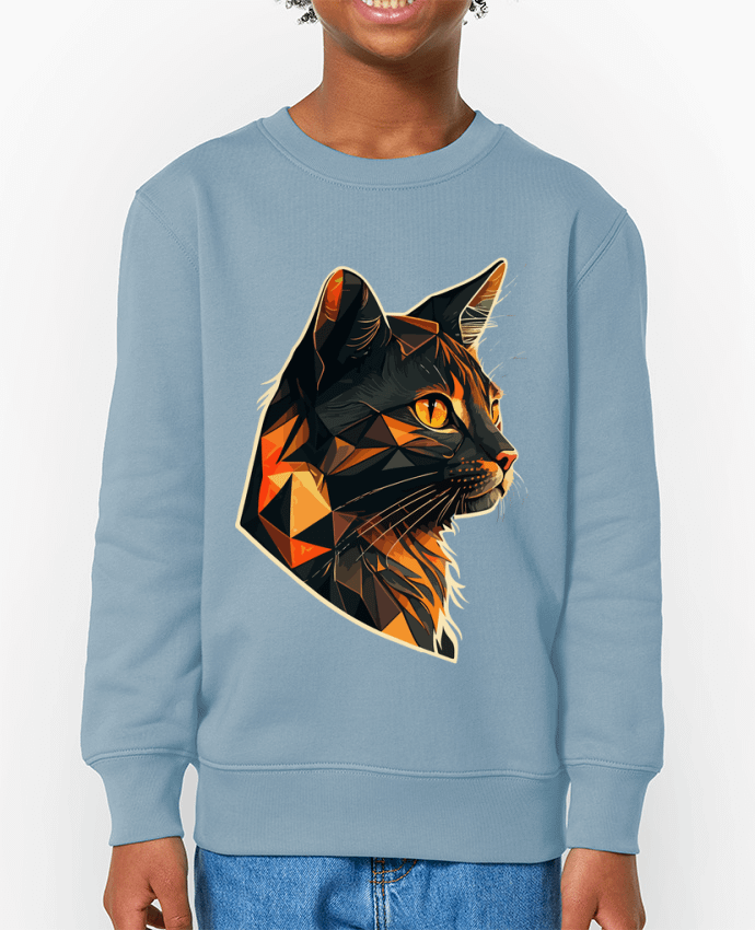 Sweat-shirt enfant Illustration de Chat stylisé Par  KronoArt