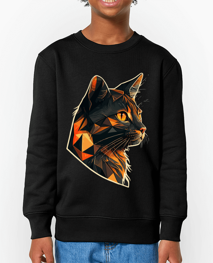 Sweat-shirt enfant Illustration de Chat stylisé Par  KronoArt