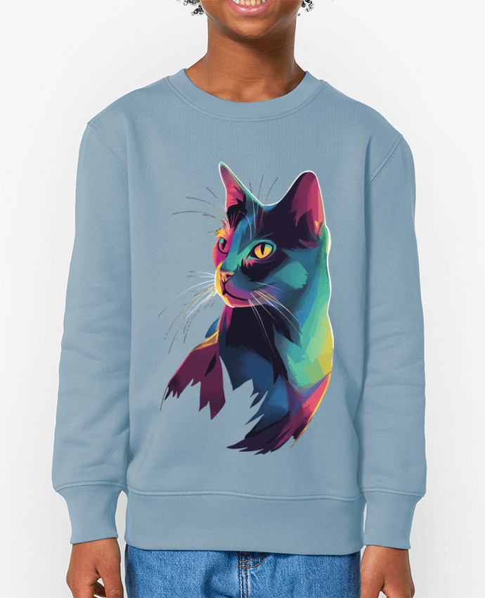 Sweat-shirt enfant Illustration de Chat stylisé Par  KronoArt