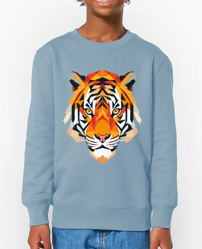 Sweat-shirt enfant Tigre stylisé, Géométrique Par  KronoArt