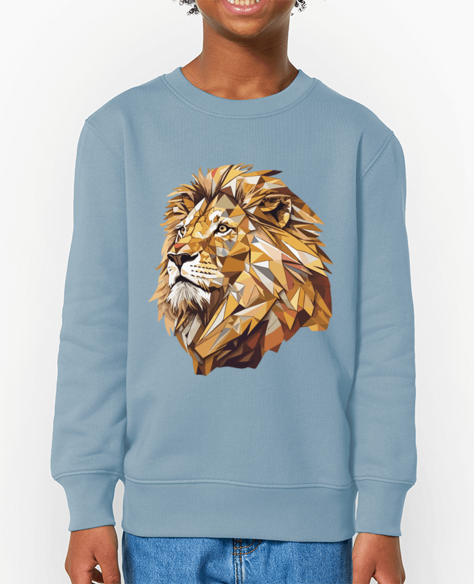 Sweat-shirt enfant Lion stylisé, Géométrique Par  KronoArt