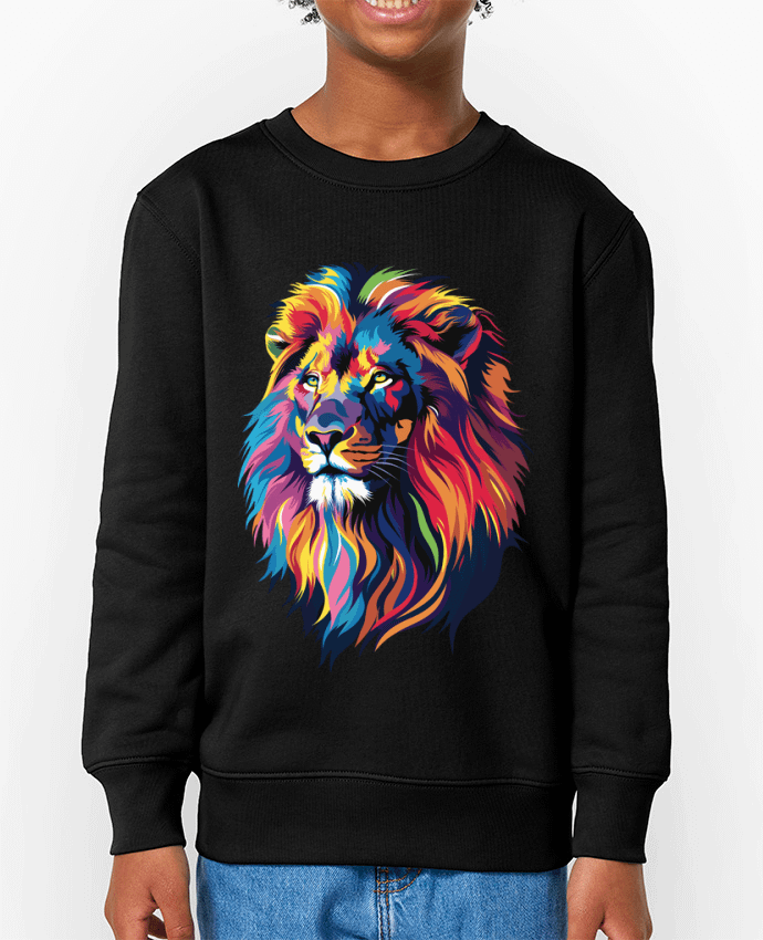 Sweat-shirt enfant Illustration de Lion stylisé Par  KronoArt