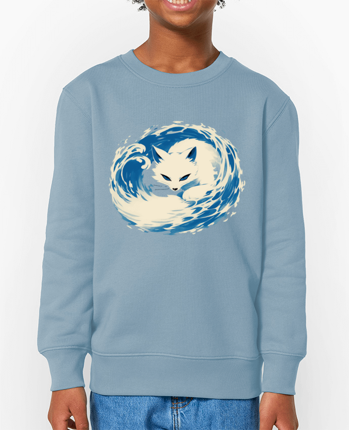 Sweat-shirt enfant Renard Blanc Par  KronoArt