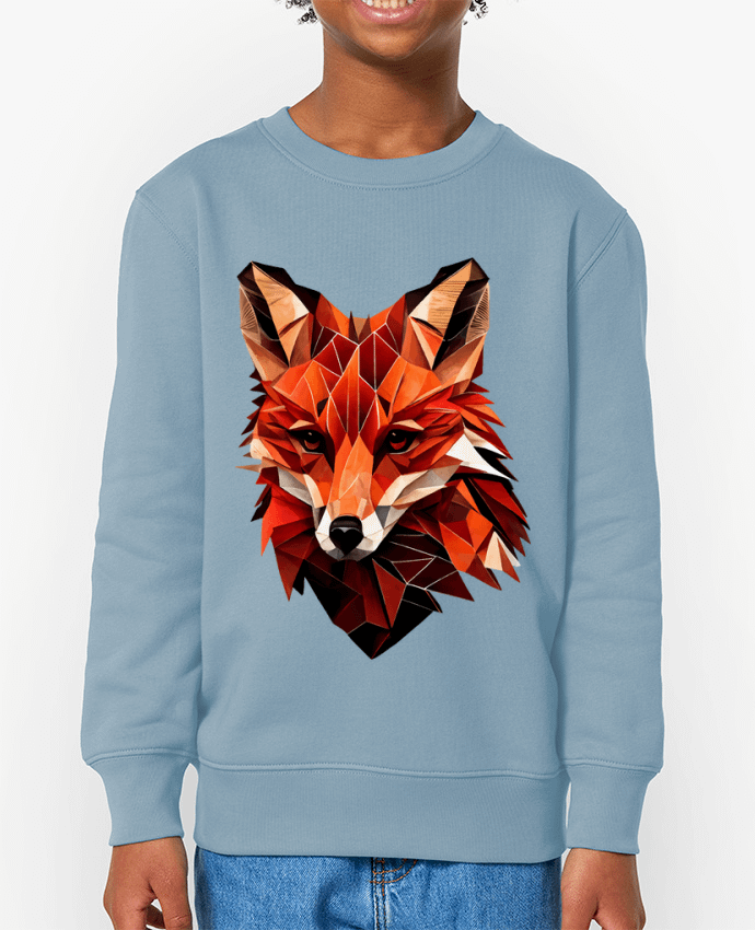 Sweat-shirt enfant Renard stylisé, Géométrique Par  KronoArt