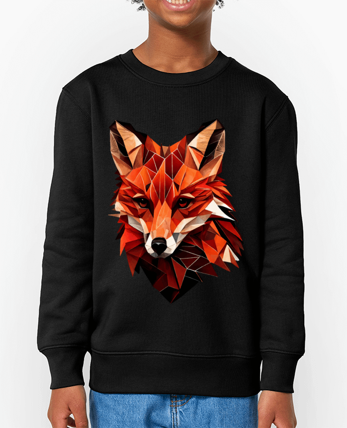 Sweat-shirt enfant Renard stylisé, Géométrique Par  KronoArt