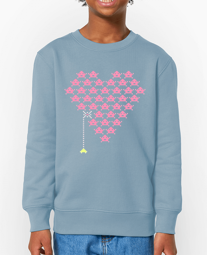 Sweat-shirt enfant Pixel Cœur Par  KronoArt