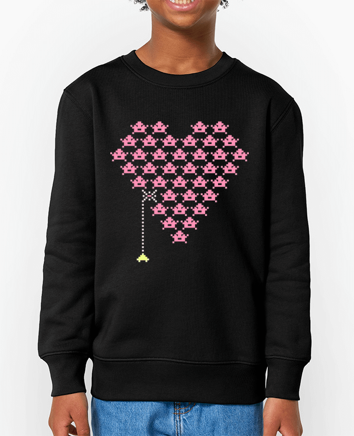 Sweat-shirt enfant Pixel Cœur Par  KronoArt