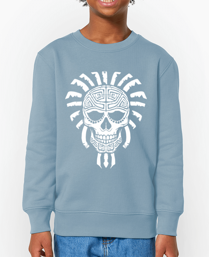 Sweat-shirt enfant Tête de mort maya Par  KronoArt