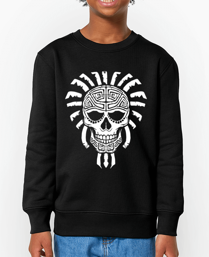 Sweat-shirt enfant Tête de mort maya Par  KronoArt