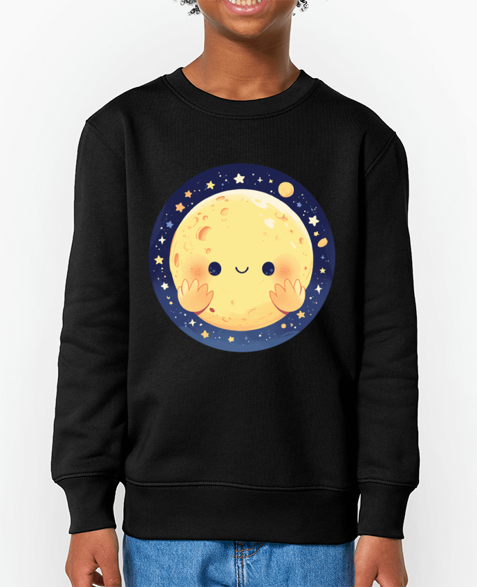 Sweat-shirt enfant La Lune qui sourit Par  KronoArt