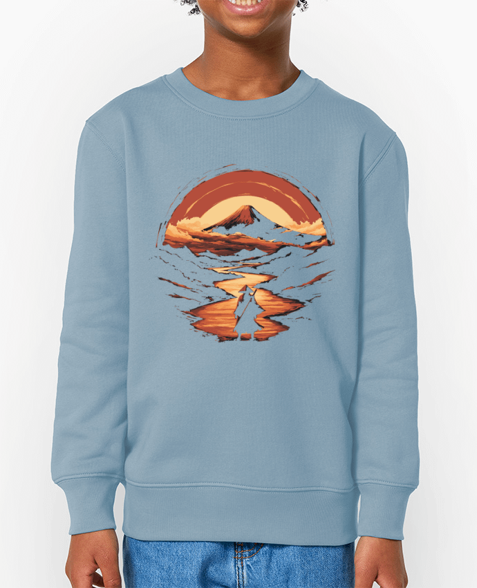 Sweat-shirt enfant Samouraï et Mont Fuji Par  KronoArt