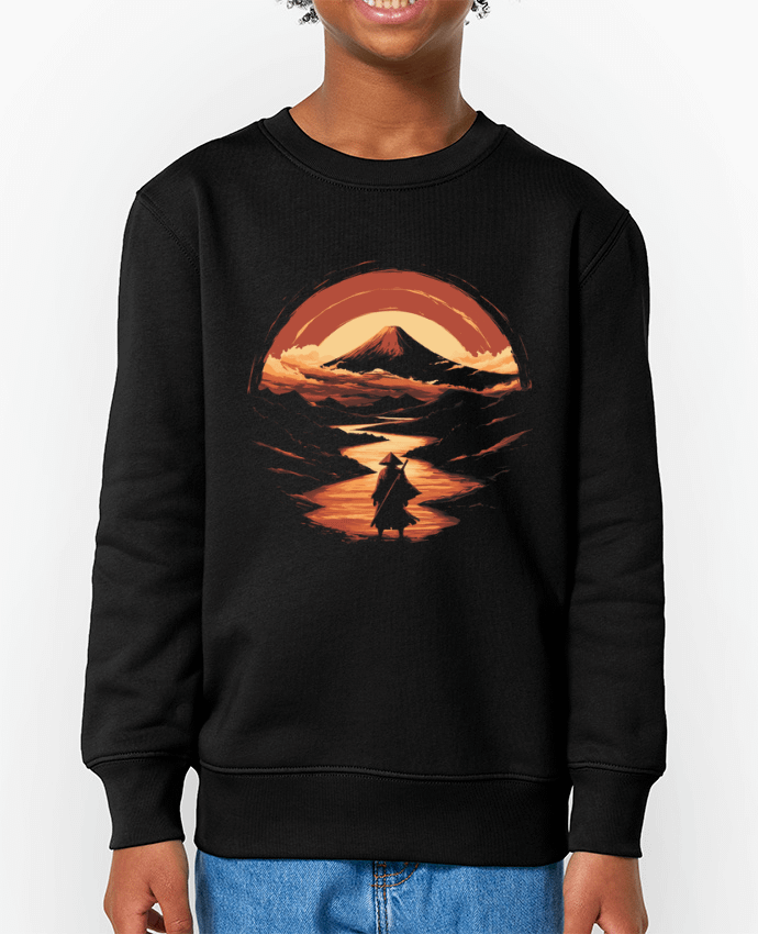 Sweat-shirt enfant Samouraï et Mont Fuji Par  KronoArt