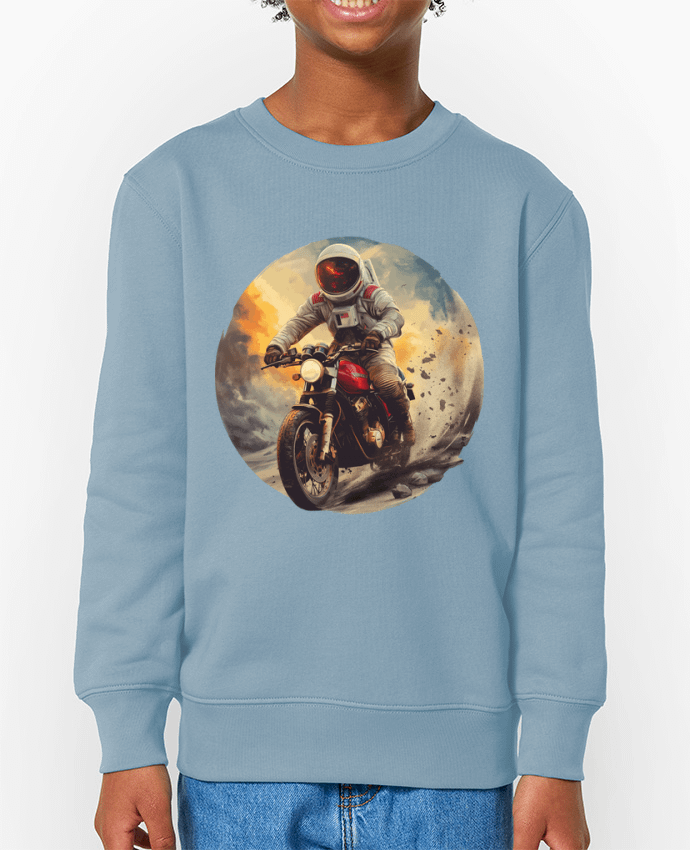 Sweat-shirt enfant Un astronaute sur une moto Par  KronoArt