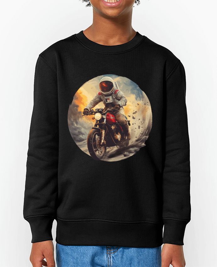 Sweat-shirt enfant Un astronaute sur une moto Par  KronoArt