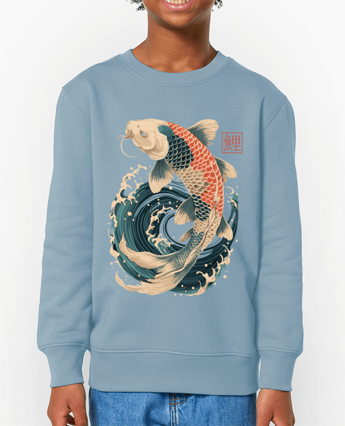 Sweat-shirt enfant Carpe Koi Par  KronoArt
