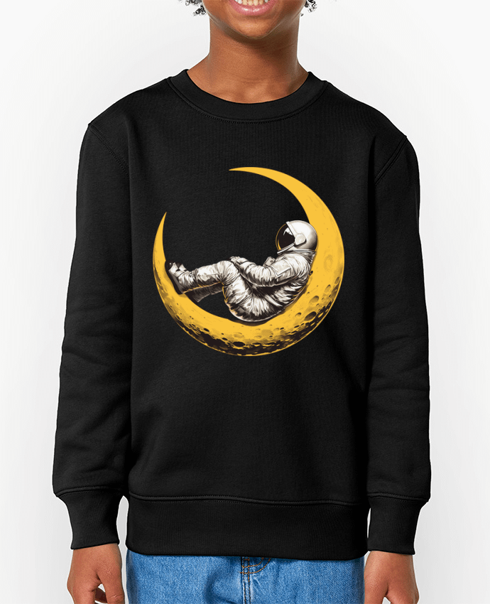 Sweat-shirt enfant Un astronaute sur un croissant de Lune Par  KronoArt