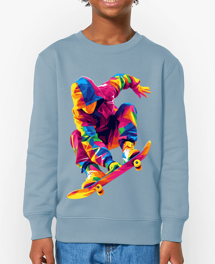 Sweat-shirt enfant Homme qui fait du Skate Par  KronoArt