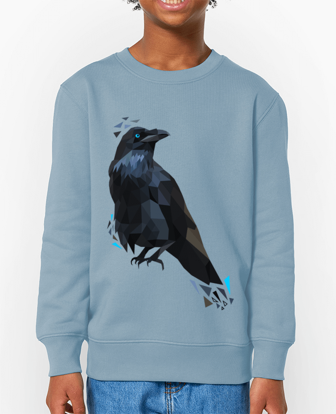 Sweat-shirt enfant Corbeau motif géométrique Par  MozKat Studio