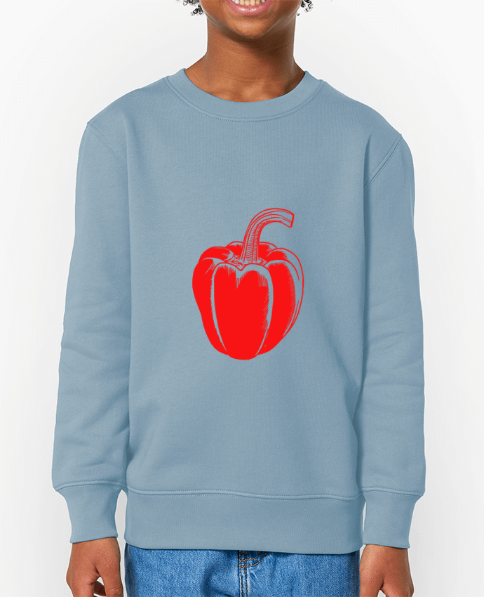 Sweat-shirt enfant Poivron Rouge Par  TOMI AX