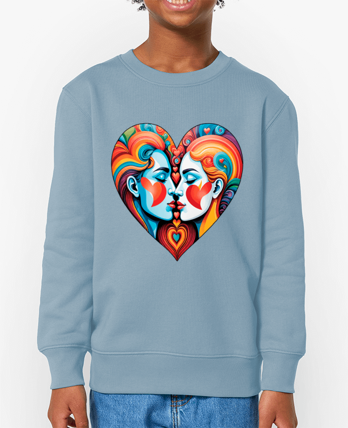 Sweat-shirt enfant MULTICOLOR HEART Par  33designerarte