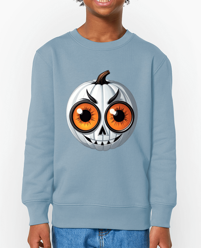 Sweat-shirt enfant WHITE PUMPKIN WITH EYES Par  33designerarte