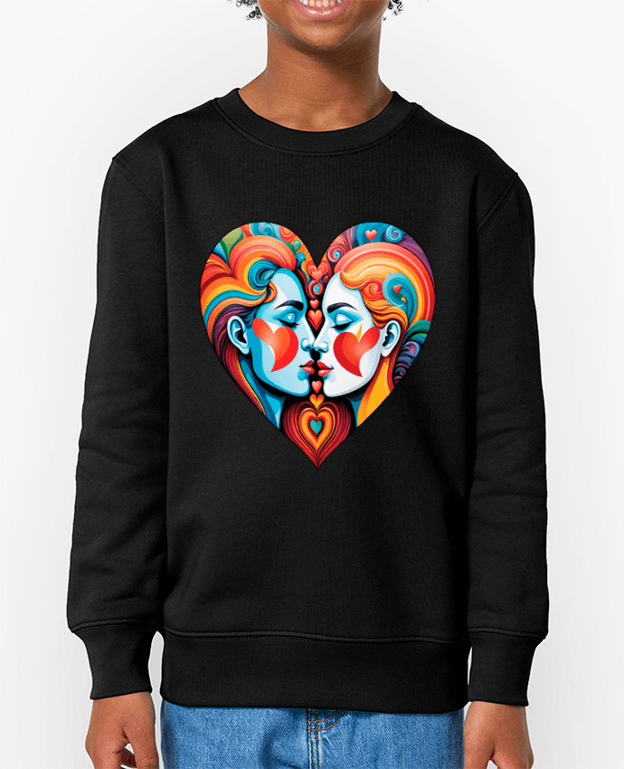 Sweat-shirt enfant MULTICOLOR HEART Par  33designerarte