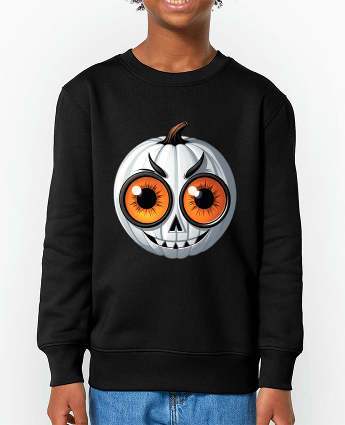 Sweat-shirt enfant WHITE PUMPKIN WITH EYES Par  33designerarte