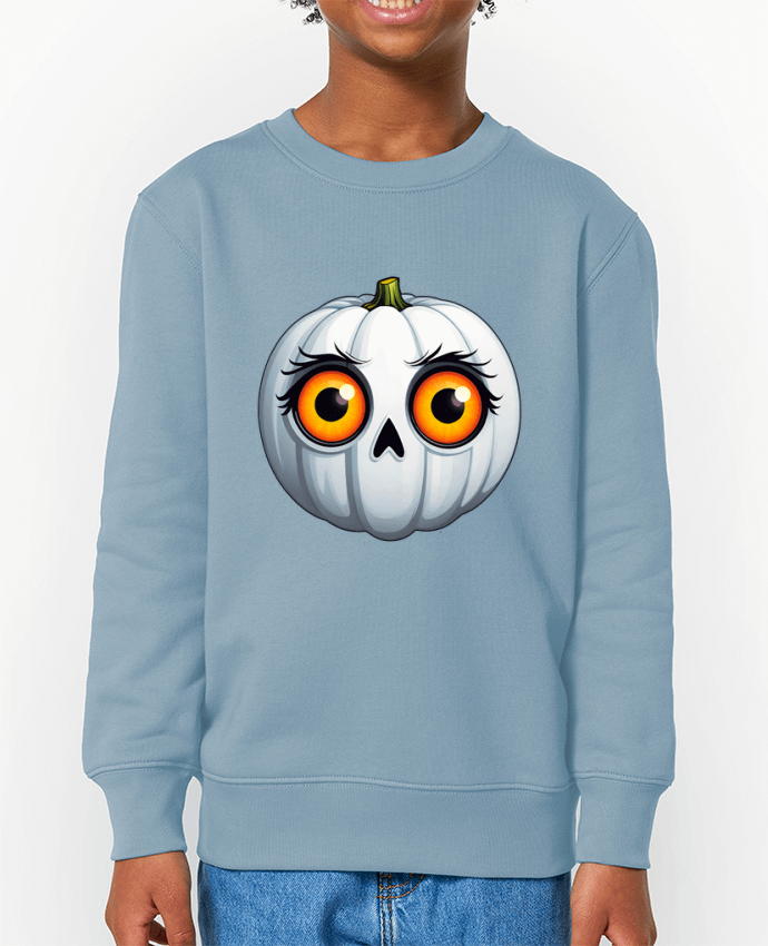 Sweat-shirt enfant WHITE PUMPKIN WITH EYES Par  33designerarte