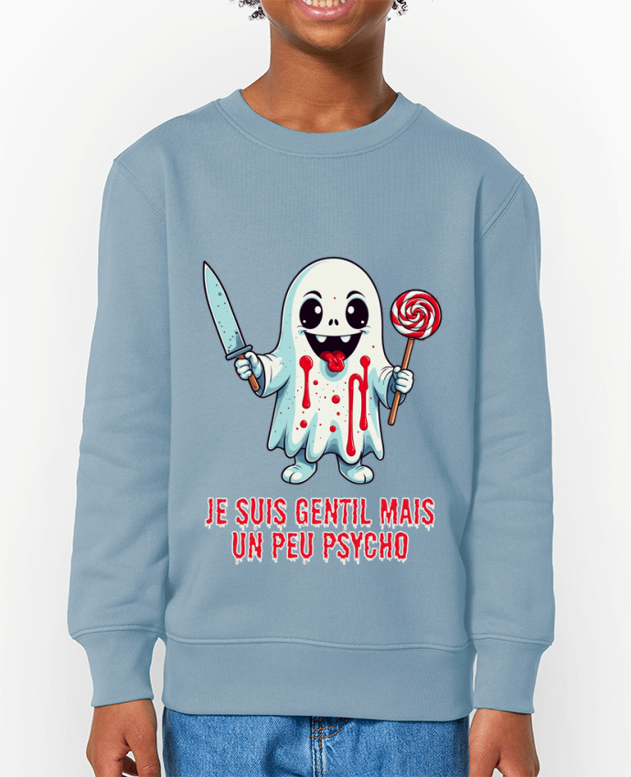 Sweat-shirt enfant Je suis gentil mais un peu psycho Par  Phocea Editions