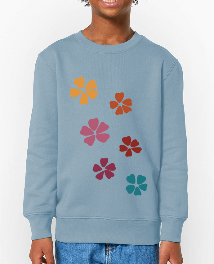 Sweat-shirt enfant Fleurs fond transparent Par  Clemence_Bellay