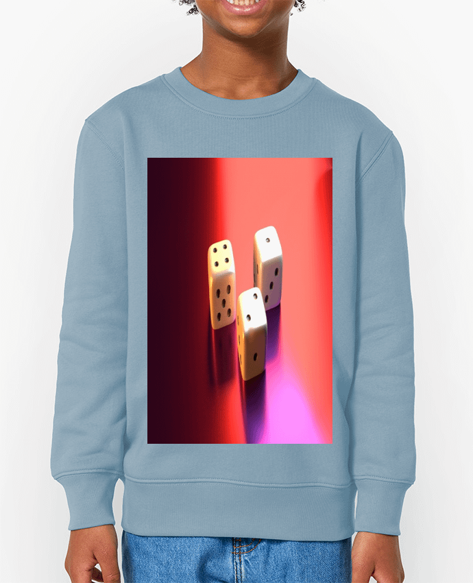 Sweat-shirt enfant Jeu de Dés Par  White Tiger 60