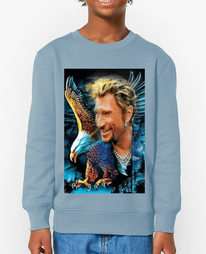 Sweat-shirt enfant Dessin de Johnny Hallyday Par  White Tiger 60