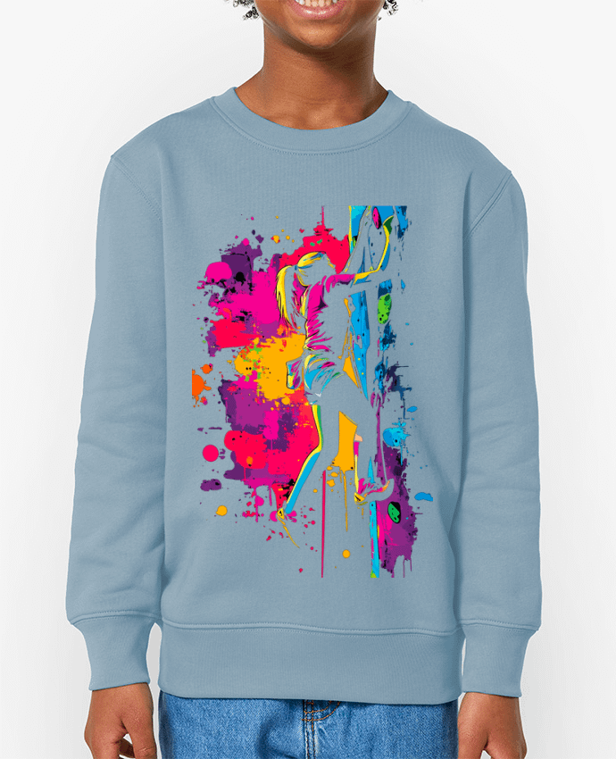 Sweat-shirt enfant Grimpeuse Color Splash Par  K-art-S