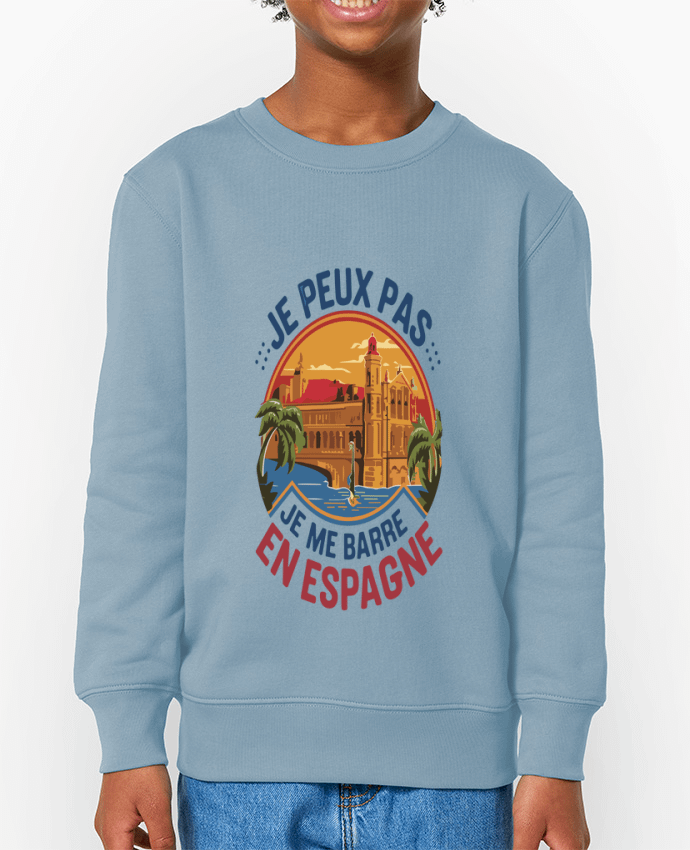 Sweat-shirt enfant je peux pas je me barre en Espagne Par  bwilfy