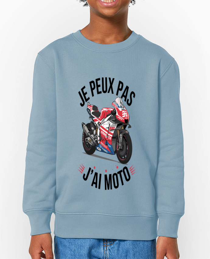 Sweat-shirt enfant je peux pas j'ai moto Par  bwilfy