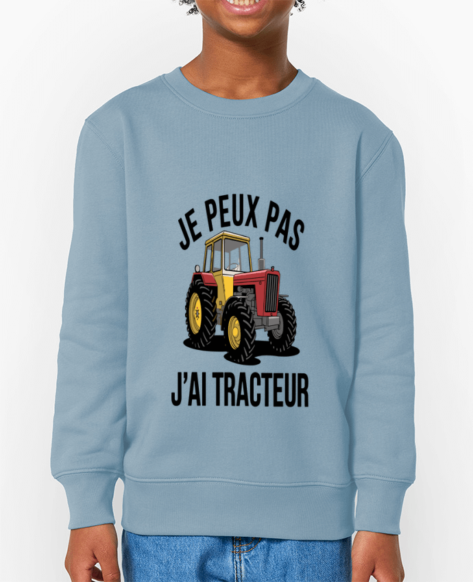 Sweat-shirt enfant je peux pas j'ai tracteur Par  bwilfy