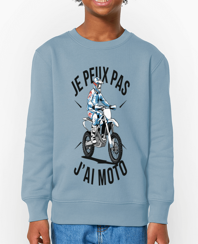 Sweat-shirt enfant je peux pas j'ai moto Par  bwilfy