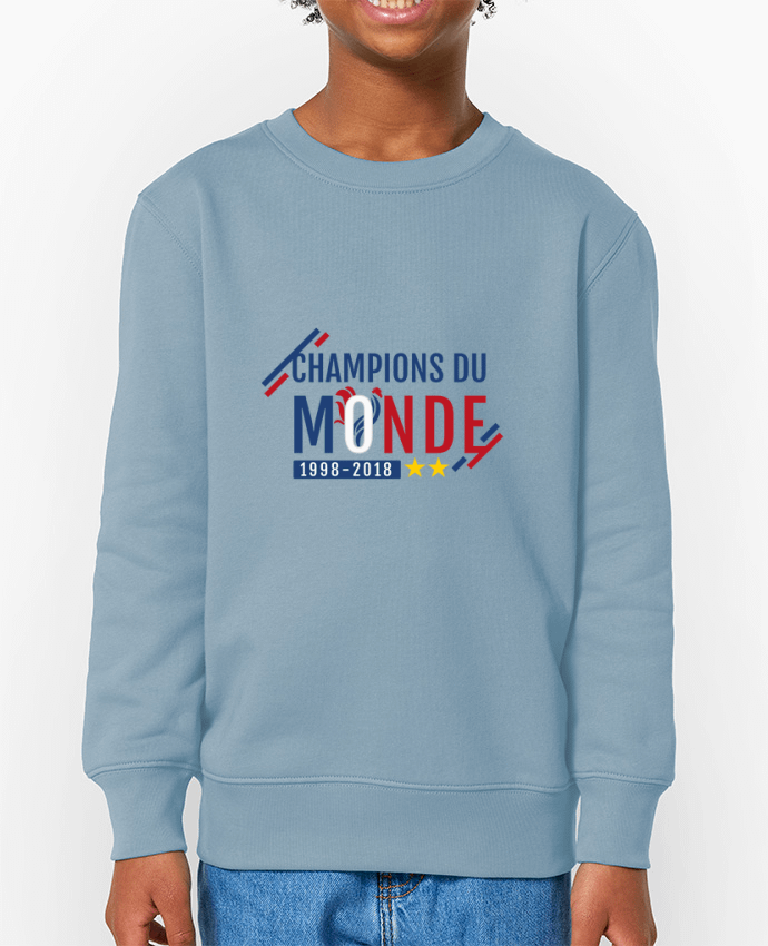 Sweat-shirt écoresponsable à col rond enfant Champions du monde Par  Treiicy