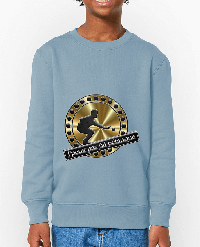 Sweat-shirt enfant j'peux pas j'ai pétanque Par  logo graph